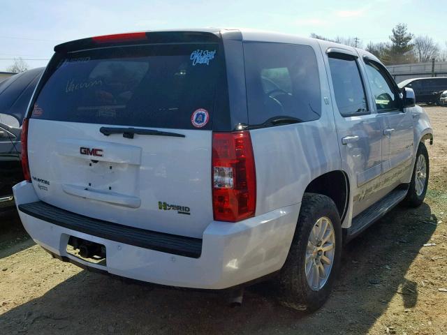 1GKFK13518R228196 - 2008 GMC YUKON HYBR WHITE photo 4