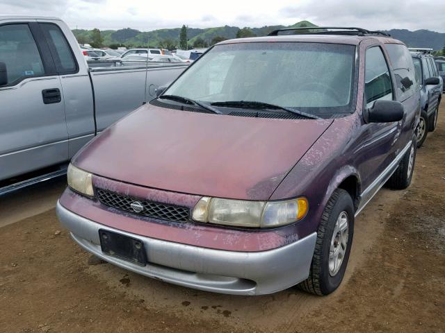 4N2DN1115VD830535 - 1997 NISSAN QUEST XE BURGUNDY photo 2