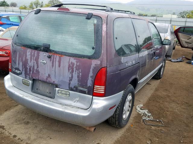 4N2DN1115VD830535 - 1997 NISSAN QUEST XE BURGUNDY photo 4