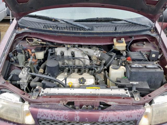 4N2DN1115VD830535 - 1997 NISSAN QUEST XE BURGUNDY photo 7