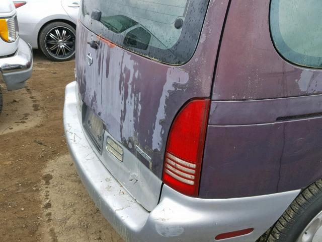 4N2DN1115VD830535 - 1997 NISSAN QUEST XE BURGUNDY photo 9