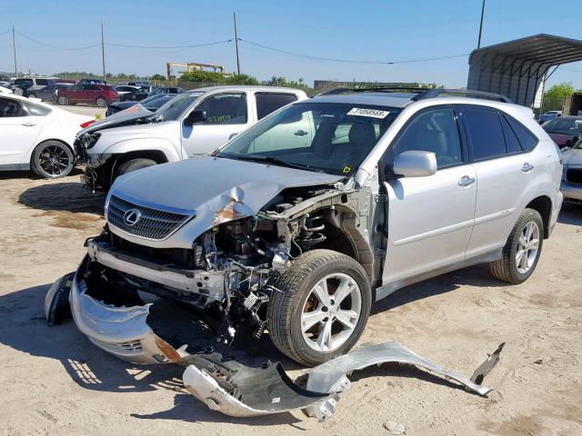 JTJHW31U282852996 - 2008 LEXUS RX 400H SILVER photo 2