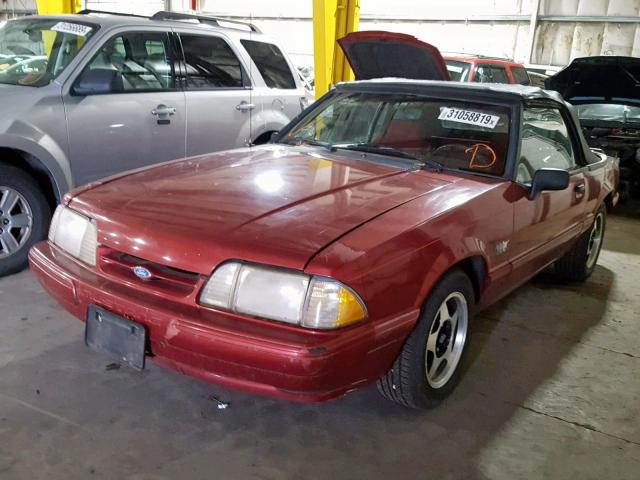 1FACP44M8PF122938 - 1993 FORD MUSTANG LX RED photo 2