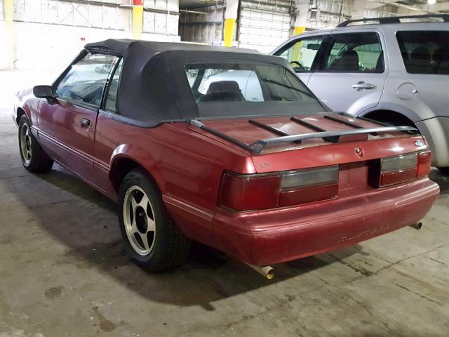 1FACP44M8PF122938 - 1993 FORD MUSTANG LX RED photo 3