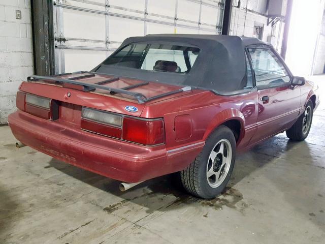 1FACP44M8PF122938 - 1993 FORD MUSTANG LX RED photo 4