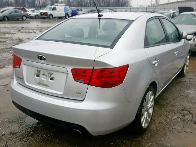 KNAFW4A36C5603869 - 2012 KIA FORTE SX SILVER photo 4