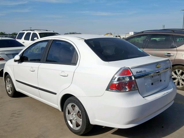 KL1TD5DE8BB214415 - 2011 CHEVROLET AVEO LS WHITE photo 3