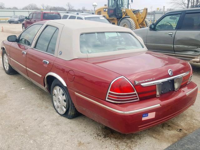 2MEHM75W53X669852 - 2003 MERCURY GRAND MARQ BURGUNDY photo 3