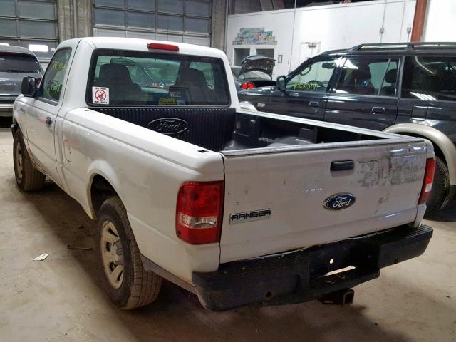 1FTYR10D79PA21837 - 2009 FORD RANGER WHITE photo 3