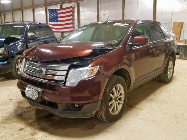 2FMDK3JC9ABA37226 - 2010 FORD EDGE SEL BURGUNDY photo 2