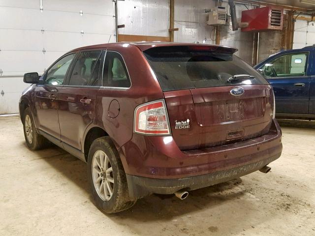 2FMDK3JC9ABA37226 - 2010 FORD EDGE SEL BURGUNDY photo 3