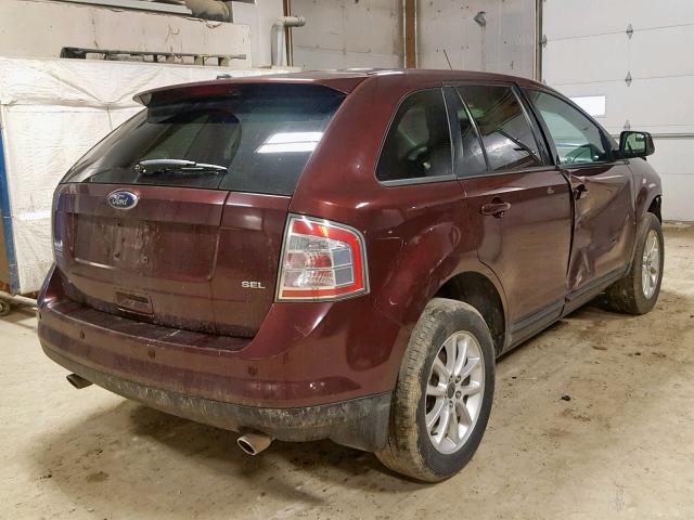 2FMDK3JC9ABA37226 - 2010 FORD EDGE SEL BURGUNDY photo 4