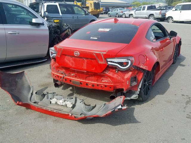 JF1ZNAA17F8710759 - 2015 TOYOTA SCION FR-S RED photo 4