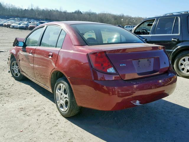 1G8AJ52F64Z200912 - 2004 SATURN ION LEVEL BURGUNDY photo 3