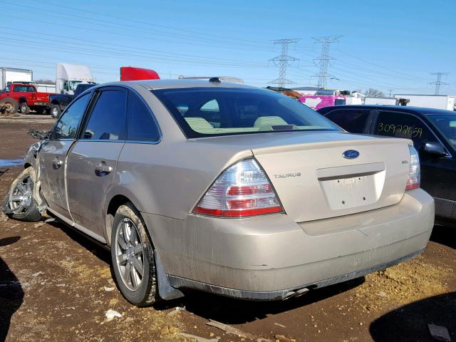 1FAHP24W58G106588 - 2008 FORD TAURUS SEL TAN photo 3