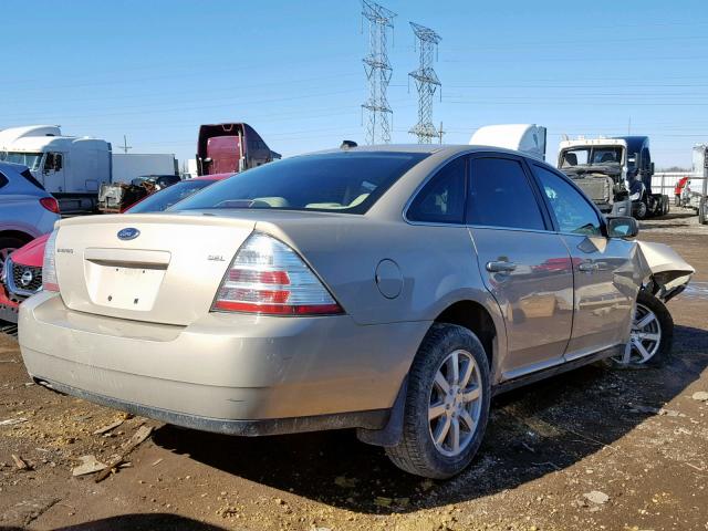 1FAHP24W58G106588 - 2008 FORD TAURUS SEL TAN photo 4