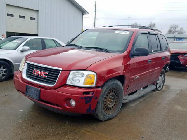 1GKDT13S722319273 - 2002 GMC ENVOY RED photo 2