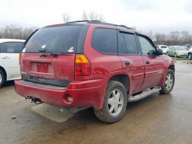 1GKDT13S722319273 - 2002 GMC ENVOY RED photo 4