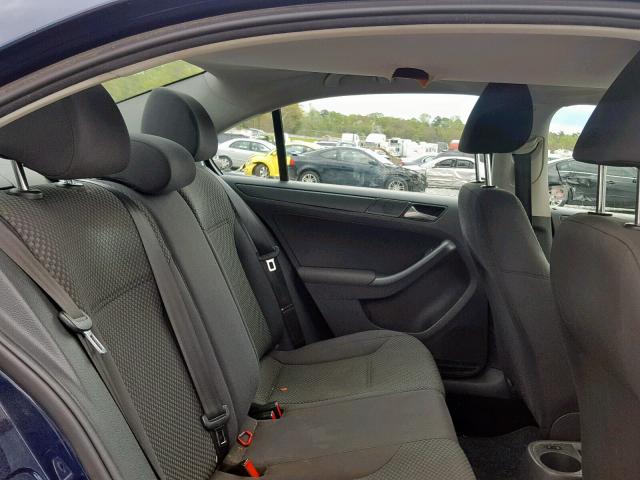 3VW2K7AJ3CM367234 - 2012 VOLKSWAGEN JETTA BASE BLUE photo 6