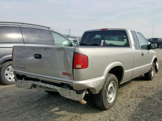 1GTCS19W918240980 - 2001 GMC SONOMA GRAY photo 4