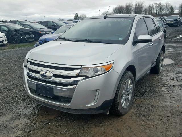 2FMDK3JC2BBB41848 - 2011 FORD EDGE SEL GRAY photo 2