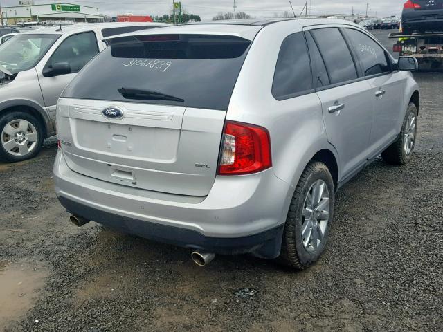 2FMDK3JC2BBB41848 - 2011 FORD EDGE SEL GRAY photo 4