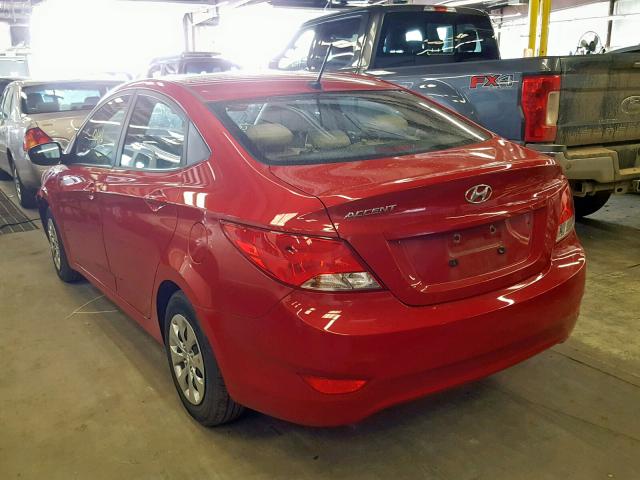 KMHCT4AEXHU269855 - 2017 HYUNDAI ACCENT SE RED photo 3