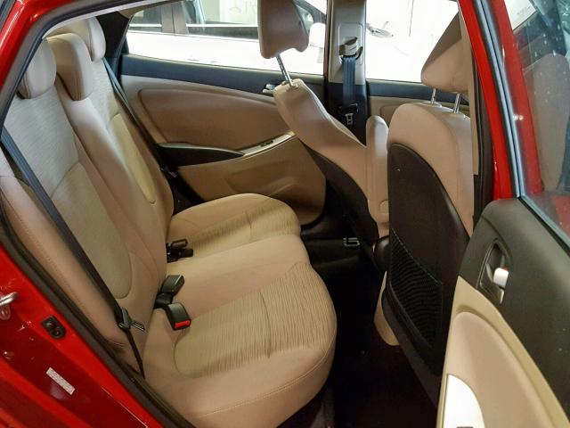 KMHCT4AEXHU269855 - 2017 HYUNDAI ACCENT SE RED photo 6