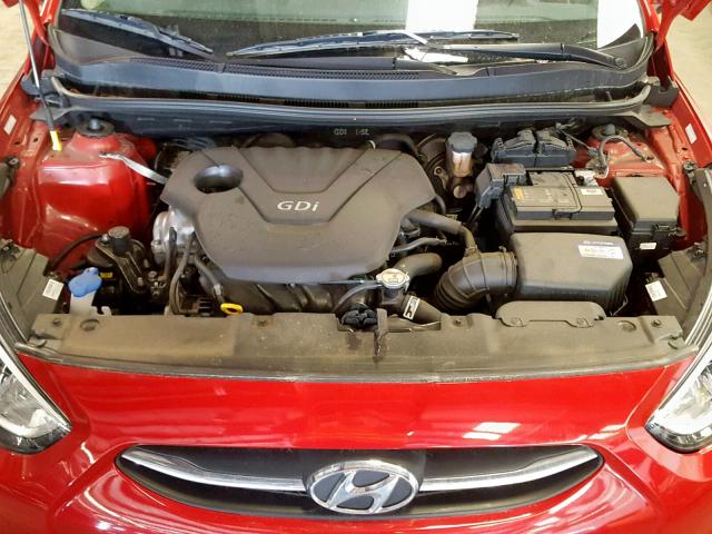 KMHCT4AEXHU269855 - 2017 HYUNDAI ACCENT SE RED photo 7