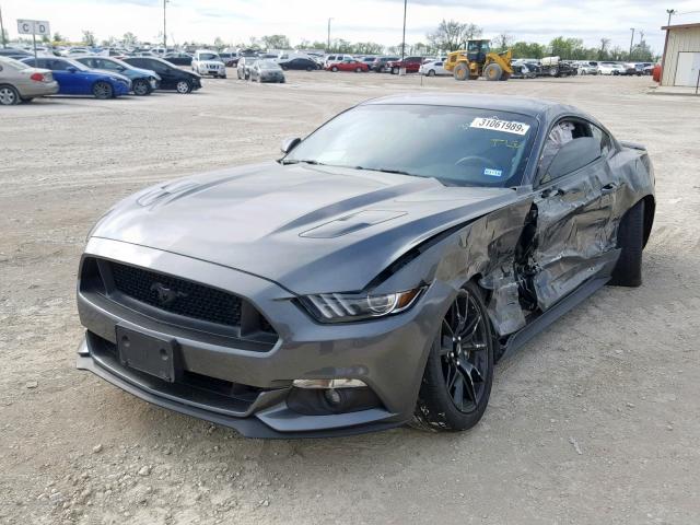 1FA6P8CFXH5237300 - 2017 FORD MUSTANG GT GRAY photo 2