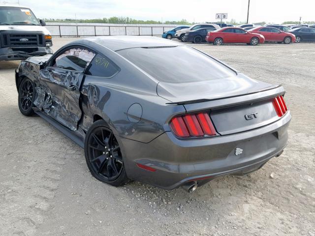 1FA6P8CFXH5237300 - 2017 FORD MUSTANG GT GRAY photo 3