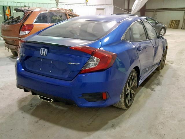 2HGFC2F88KH519369 - 2019 HONDA CIVIC SPOR BLUE photo 4