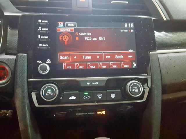 2HGFC2F88KH519369 - 2019 HONDA CIVIC SPOR BLUE photo 9