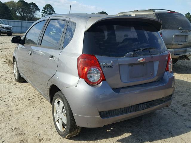 KL1TD66E19B645093 - 2009 CHEVROLET AVEO LS GRAY photo 3