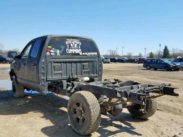 3D7KS28C36G186348 - 2006 DODGE RAM 2500 S შავი ფოტო 3