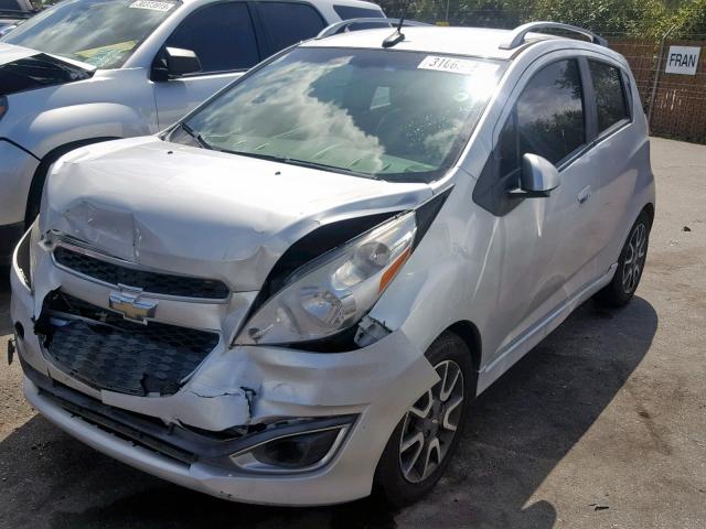 KL8CF6S96DC579907 - 2013 CHEVROLET SPARK 2LT SILVER photo 2