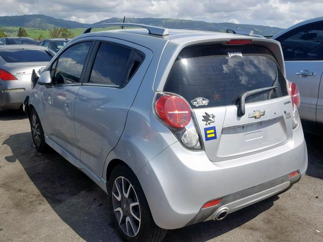 KL8CF6S96DC579907 - 2013 CHEVROLET SPARK 2LT SILVER photo 3