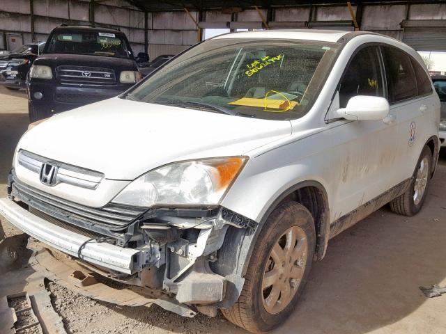 JHLRE38758C022312 - 2008 HONDA CR-V EXL WHITE photo 2