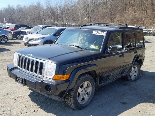 1J8HG48K97C501532 - 2007 JEEP COMMANDER BLACK photo 2