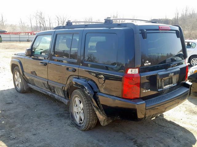 1J8HG48K97C501532 - 2007 JEEP COMMANDER BLACK photo 3