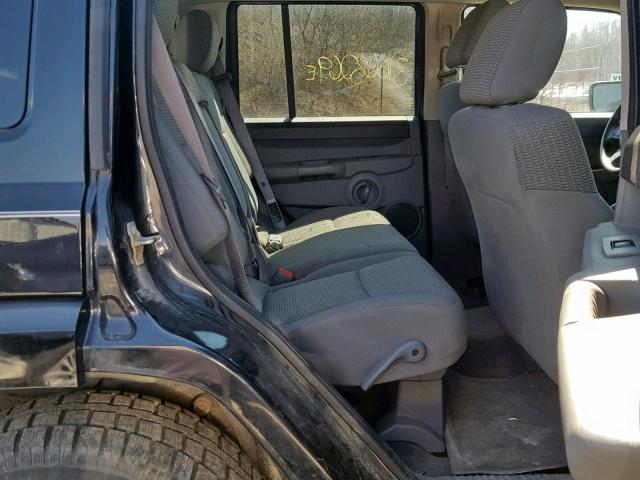 1J8HG48K97C501532 - 2007 JEEP COMMANDER BLACK photo 6