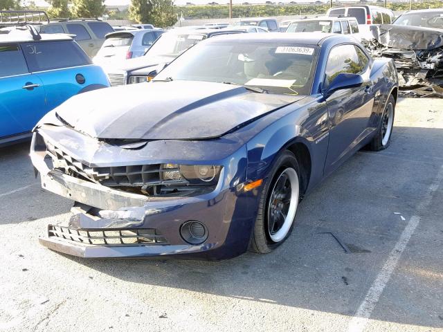 2G1FA1EV5A9196969 - 2010 CHEVROLET CAMARO LS BLUE photo 2