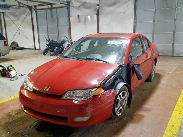 1G8AV14FX4Z105876 - 2004 SATURN ION LEVEL RED photo 2