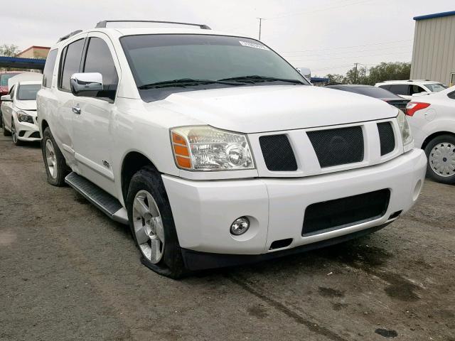 5N1AA08A65N726997 - 2005 NISSAN ARMADA SE WHITE photo 1