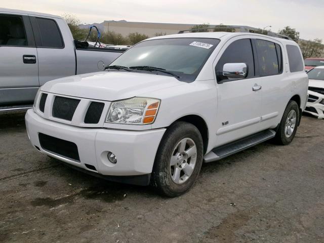 5N1AA08A65N726997 - 2005 NISSAN ARMADA SE WHITE photo 2