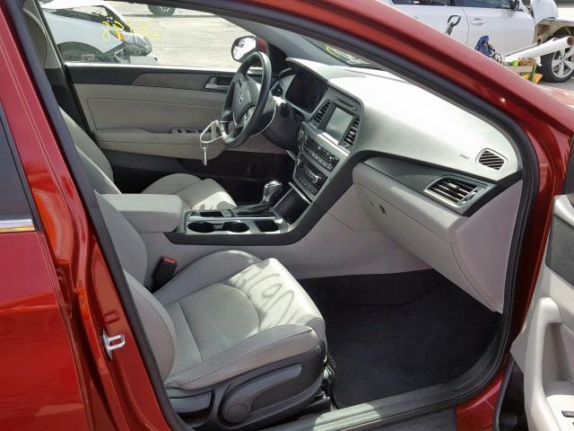 5NPE34AF2GH383556 - 2016 HYUNDAI SONATA SPO RED photo 5