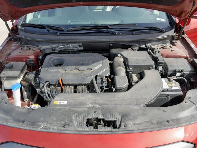 5NPE34AF2GH383556 - 2016 HYUNDAI SONATA SPO RED photo 7