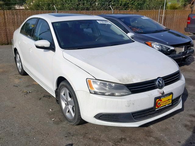 3VWLL7AJ5EM410492 - 2014 VOLKSWAGEN JETTA TDI WHITE photo 1