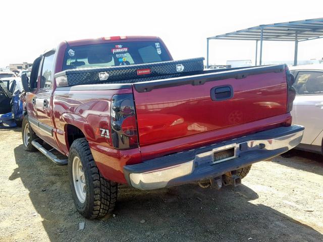 2GCEK13T551313844 - 2005 CHEVROLET SILVERADO RED photo 3