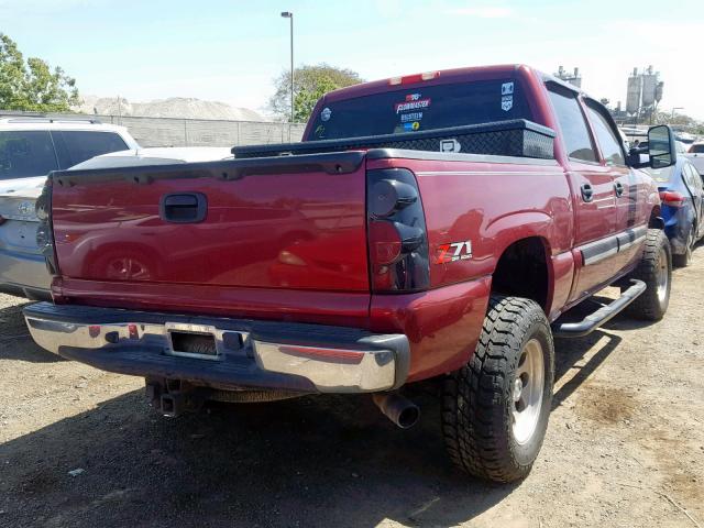 2GCEK13T551313844 - 2005 CHEVROLET SILVERADO RED photo 4